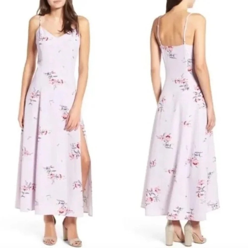 Lavender Floral Maxi Dress XS - Love, Fire